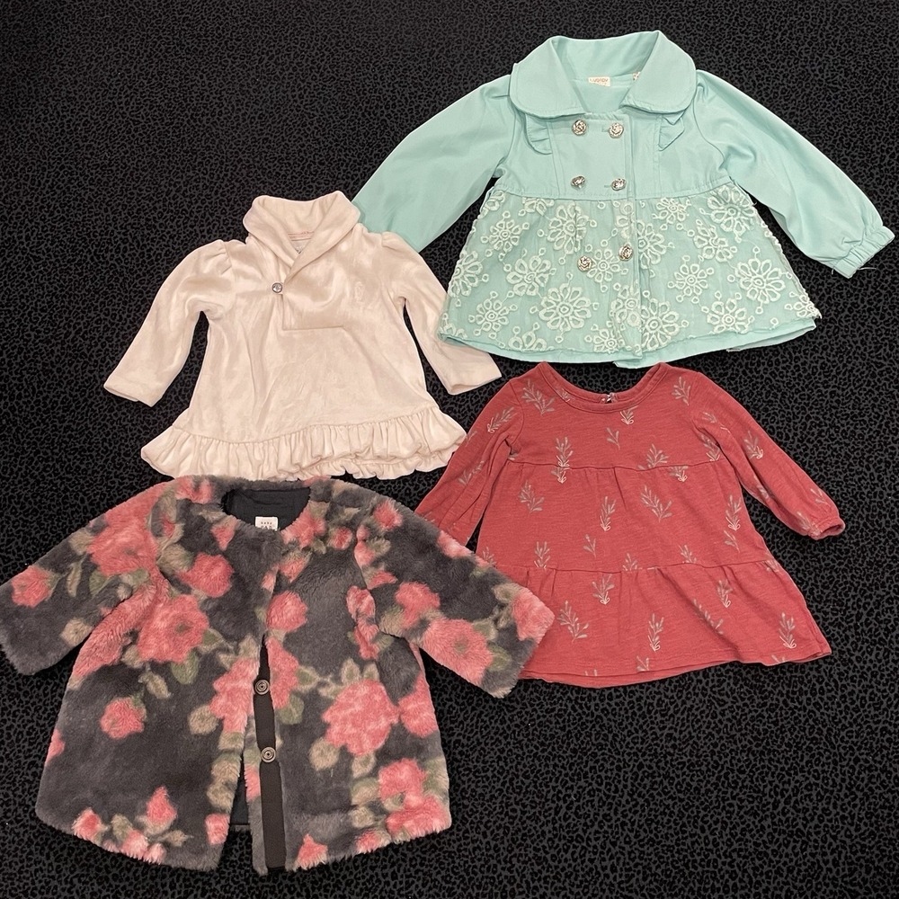 Baby Girl Outfit Set Bundle Lot Of 4 Clothes 6M Floral Jacket Ralph Lauren Gap
